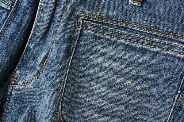 Bellissimi Jeans Blu Sfondo Vista Vicino — Foto Stock