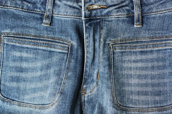 Bellissimi Jeans Blu Sfondo Vista Vicino — Foto Stock