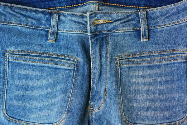 Mooie Blauwe Jeans Achtergrond Close Uitzicht — Stockfoto