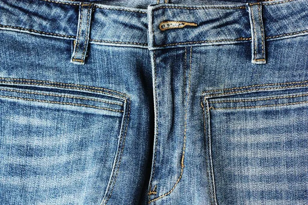 Vackra Blå Jeans Bakgrund Närbild — Stockfoto