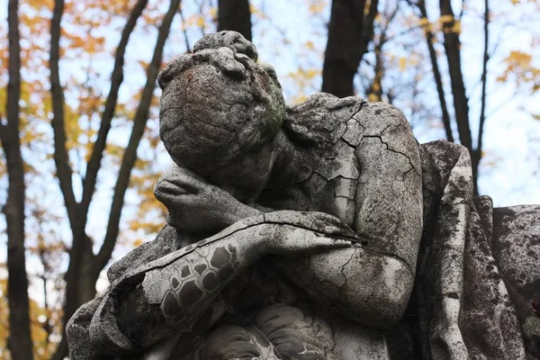 Bela Vista Estátua Mármore Necrópole — Fotografia de Stock