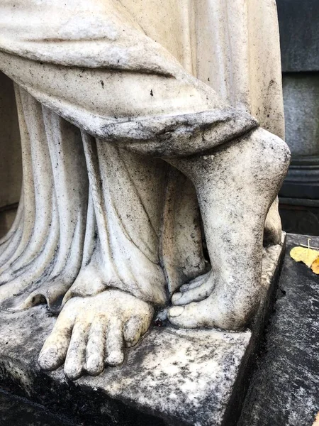 Dettagli Belle Statue Marmo Nella Necropoli — Foto Stock