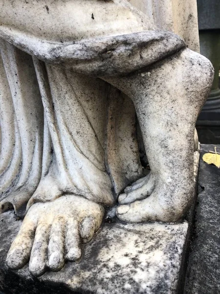 Dettagli Belle Statue Marmo Nella Necropoli — Foto Stock