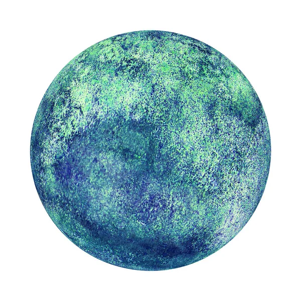 Earth Planet Globe Blue Green Watercolor Isolated White Background Watercolour — Stock Vector