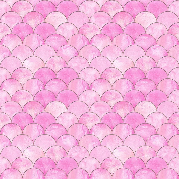 물고기 럭셔리 수채화 손으로 라인으로 분홍색 수채화 텍스처 포장지 — 스톡 사진