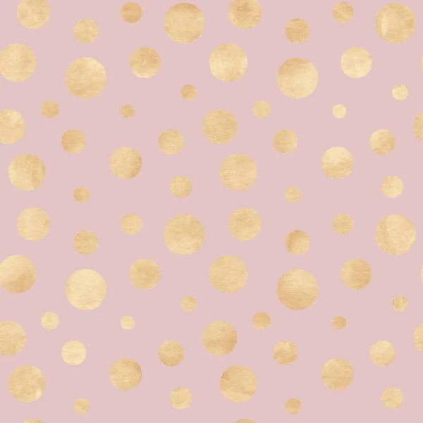抽象的な幾何学的な紙吹雪ゴールド金属シームレス パターン 高級イエロー ピンクの背景に金色のきらびやかな手描き飾りです 水玉模様のテクスチャです 包装を印刷します — ストック写真