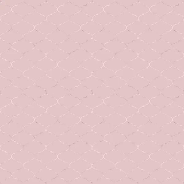 ヴィンテージ ピンク ゴールド装飾モロッコ シームレス パターン ピンクの背景に無限テクスチャをきらびやかな黄金の金属高級幾何学的な東洋の要素 包装を印刷します — ストック写真