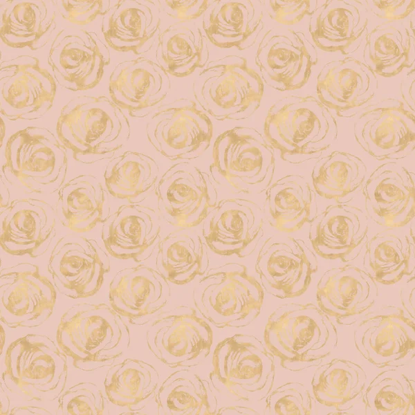 Fleurs Roses Abstraites Paillettes Motif Sans Couture Luxe Jaune Roses — Photo