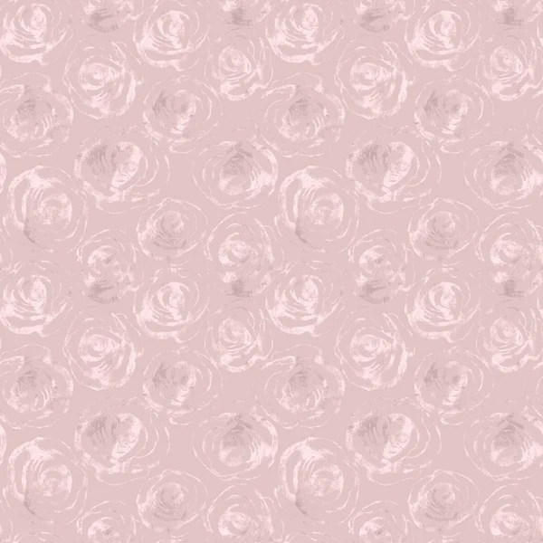 Fleurs Roses Abstraites Paillettes Motif Sans Couture Luxe Roses Dorées — Photo