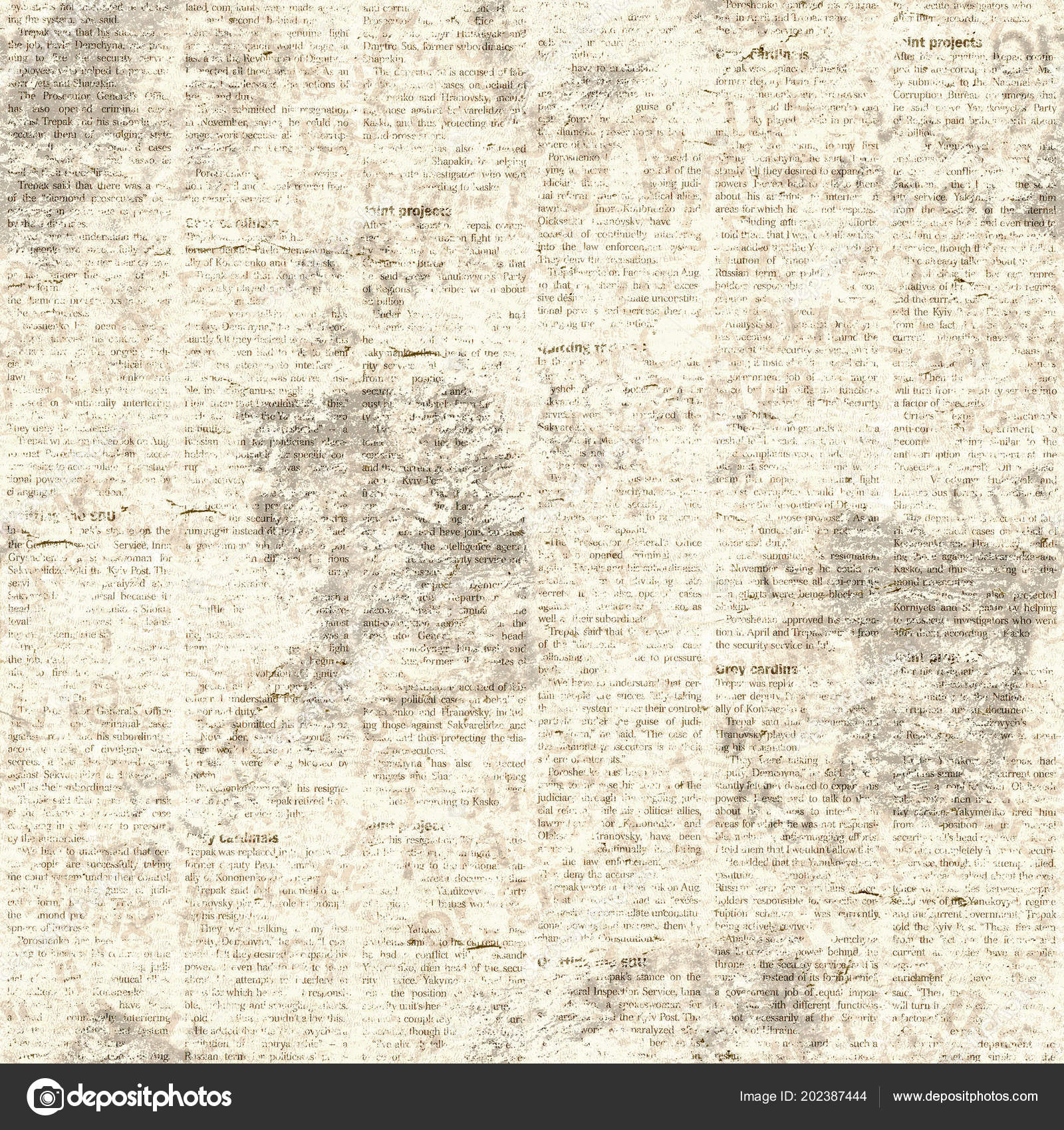 Vintage grunge newspaper paper texture background. Blurred old newspaper  background. Stock Photo