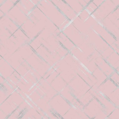 Soyut geometrik örtüşen çizgiler glitter Dikişsiz desen gümüş. Gri metalik pembe bir arka plan üzerinde çizilmiş süsleme el. Lüks parlak çizgili doku. Baskı Tekstil, duvar kağıdı, ambalaj için.