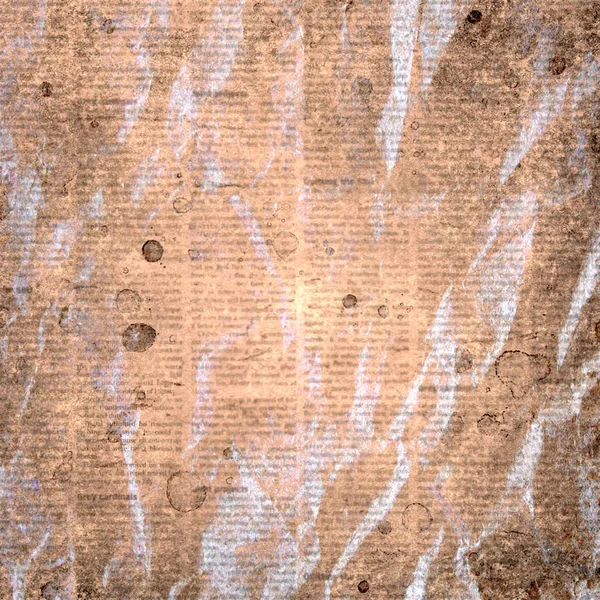 Старий Зруйнований Вітраж Перероблений Квадратний Фон Текстури Газетного Паперу Розмитий — стокове фото