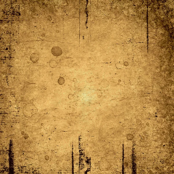 Old grunge newspaper square textured background. Vintage ancient texture. Scratched paper page. Brown newsprint recycled paper. Space for text.