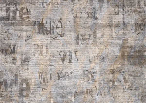 Vecchio Giornale Grunge Carta Strutturata Sfondo Orizzontale Texture Del Giornale — Foto Stock