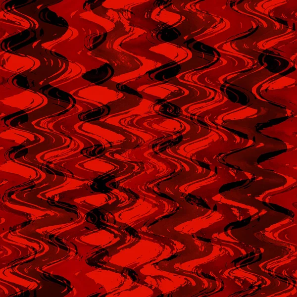 血血赤グランジ波状の黒い縞とのシームレスなパターン 水彩には ヴィンテージの抽象的なテクスチャが高齢者 水彩イラスト アート大まかな都会的なスタイル ハロウィーン ホラー 痛みの概念 — ストック写真