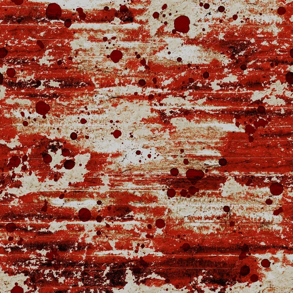 血腥血红色垃圾的背景 水彩老木抽象无缝图案与红血印迹 水彩纹理插图 艺术粗糙的城市风格 万圣节 痛苦的概念 — 图库照片