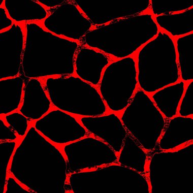 Soyut kaotik grunge geometrik siyah ve kanlı kırmızı seamless modeli. Parlak kontrast renk elle çizilmiş süsleme arka plan dokulu. Baskı Tekstil, duvar kağıdı, ambalaj için.