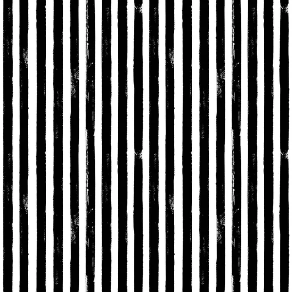 Zwart Wit Grunge Abstracte Hand Getekend Gestreepte Naadloze Patroon Witte — Stockfoto