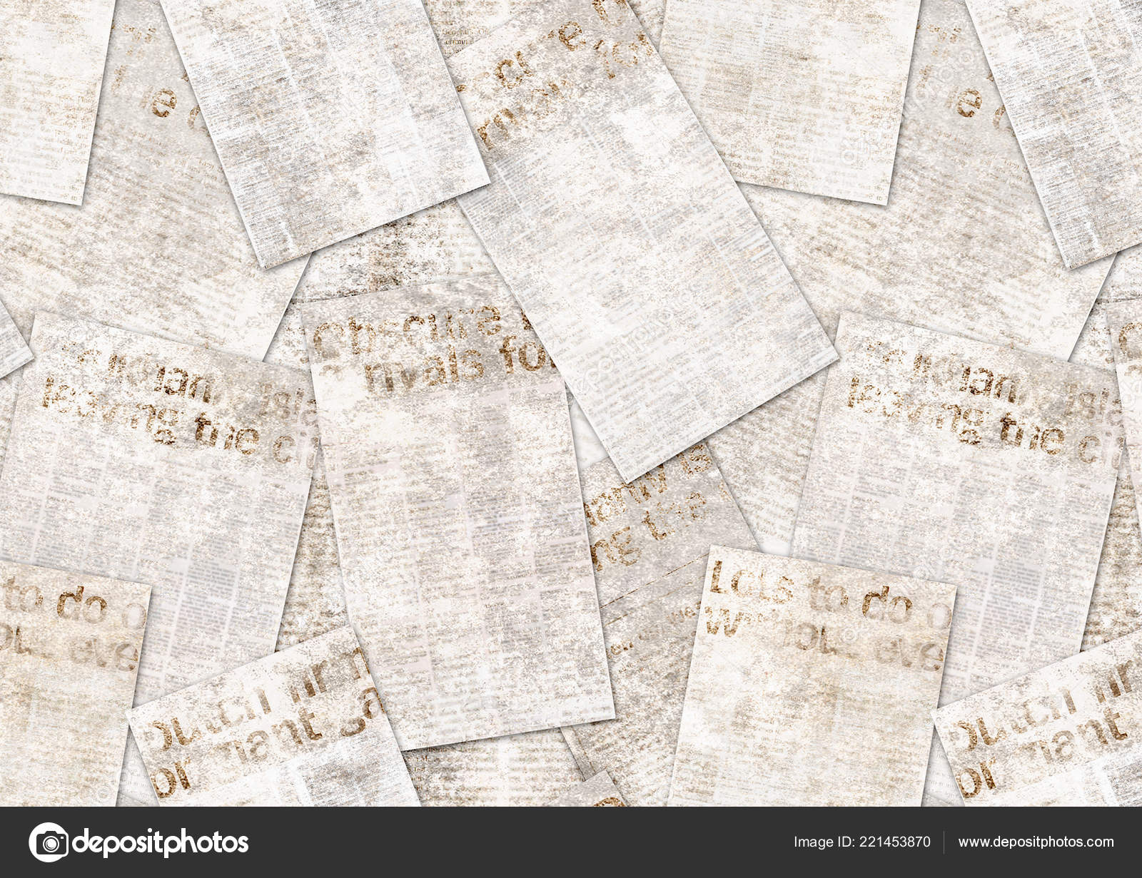 Old Grunge Newspaper Paper Texture Background. Blurred Vintage