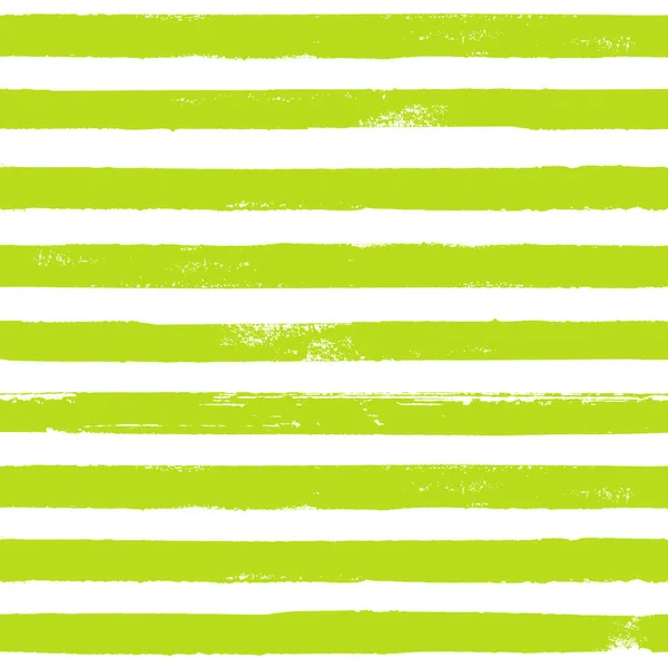 緑と白のグランジ抽象手描かれたストライプ シームレス パターン ブラシ線草横縞模様の白い背景は インクの図 包装を印刷します — ストック写真