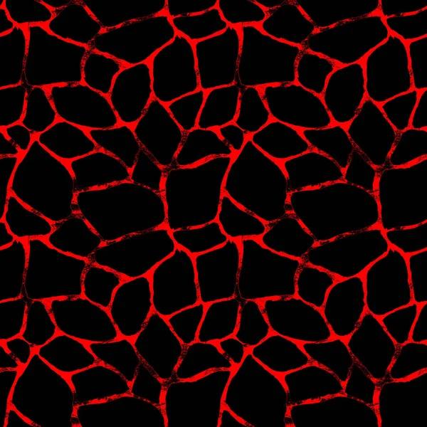 Abstracte Chaotische Grunge Geometrische Zwarte Bloedige Rode Naadloze Patroon Helder — Stockfoto
