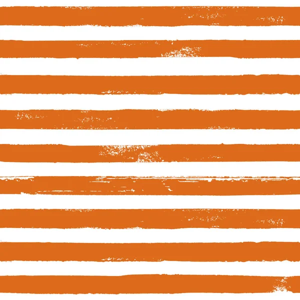 오렌지와 화이트 손으로 그려진된 줄무늬 패턴입니다 브러쉬 오렌지 줄무늬와 배경입니다 — 스톡 사진
