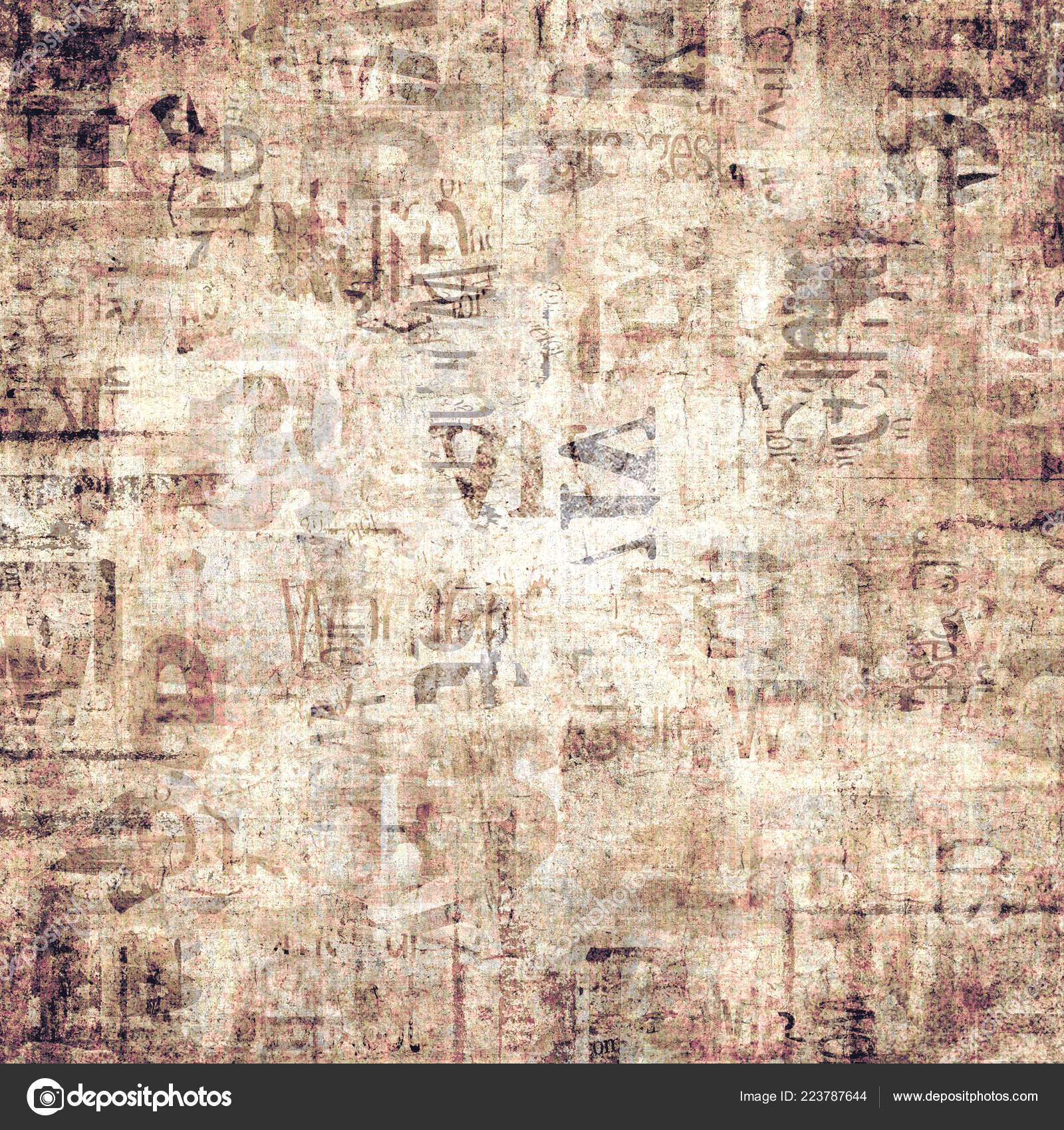 Old Grunge Newspaper Paper Textured Square Background Vintage Newspaper Pattern Stock Photo By C Olgaze