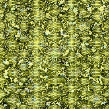 Yılan deri seamless modeli. Sürüngen python sorunsuz doku. Hayvan renk yeşil sarı yazdırma doku yinelenen. Moda şık Tekstil dokulu arka plan.