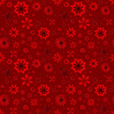 Sorunsuz suluboya romantik mandala soyut çiçek çiçek desenli kırmızı zemin üzerine. Parlak suluboya resim. Boho stil doku. Sarma için kağıt, davet, duvar kağıdı, tekstil baskı.