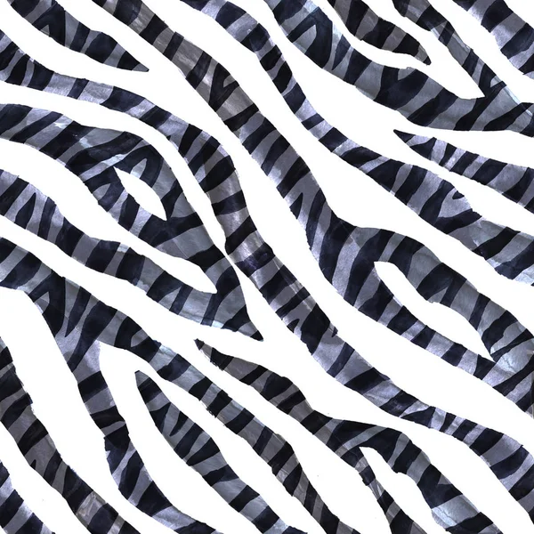 Zwart Wit Abstracte Monochroom Zebra Gestreepte Textuur Naadloze Patroon Achtergrond — Stockfoto