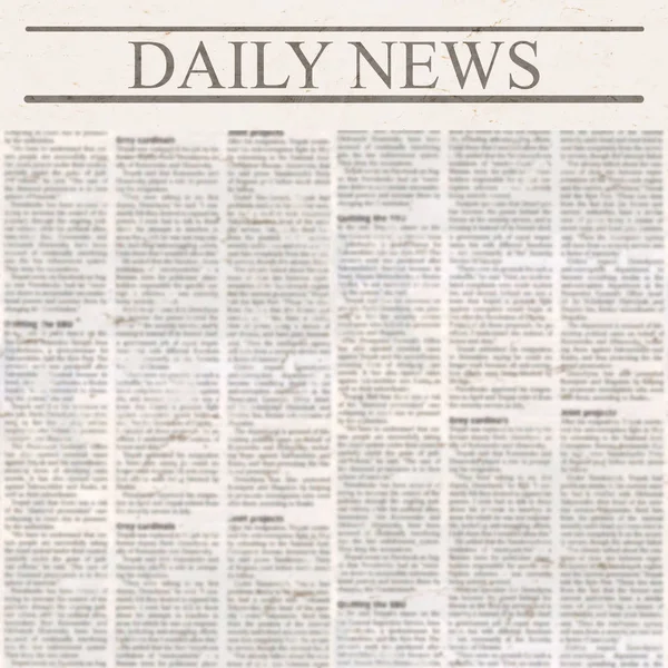 Daily News Newspaper Headline Old Unreadable Text Vintage Grunge Blurred — Stock Photo, Image