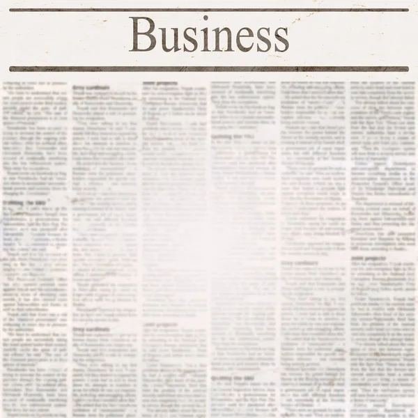 News Newspaper Headline Business Old Unreadable Text Vintage Grunge Blurred — Stock Photo, Image