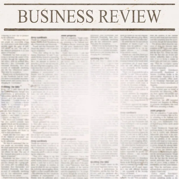 Krant Met Kop Business Review Oude Onleesbare Tekst Vintage Nieuws — Stockfoto