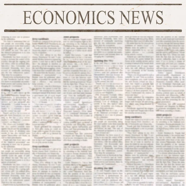 Newspaper Headline Economics News Old Unreadable Text Vintage Grunge Blurred — Stock Photo, Image