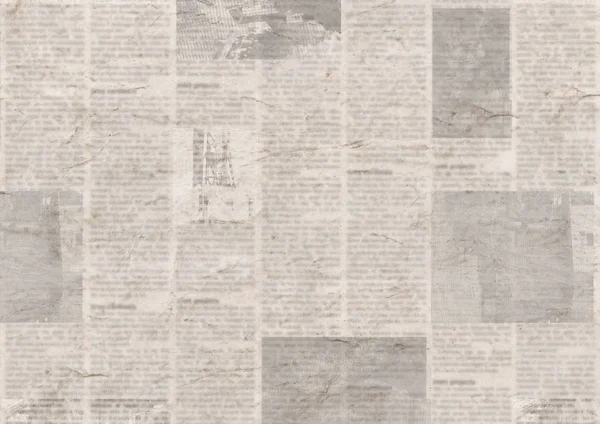 Periódico Con Texto Ilegible Grunge Vintage Borrosa Papel Noticias Textura — Foto de Stock
