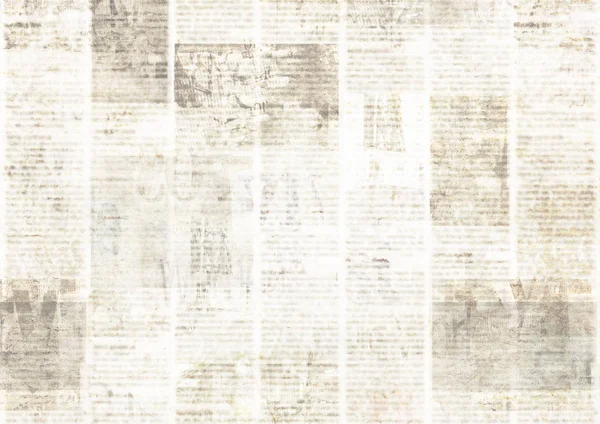 Periódico Con Texto Ilegible Grunge Vintage Borrosa Papel Noticias Textura — Foto de Stock