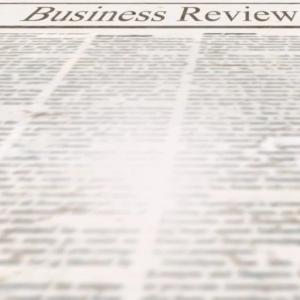 Jornal Com Título Business Review Texto Antigo Ilegível Vintage Notícias — Fotografia de Stock