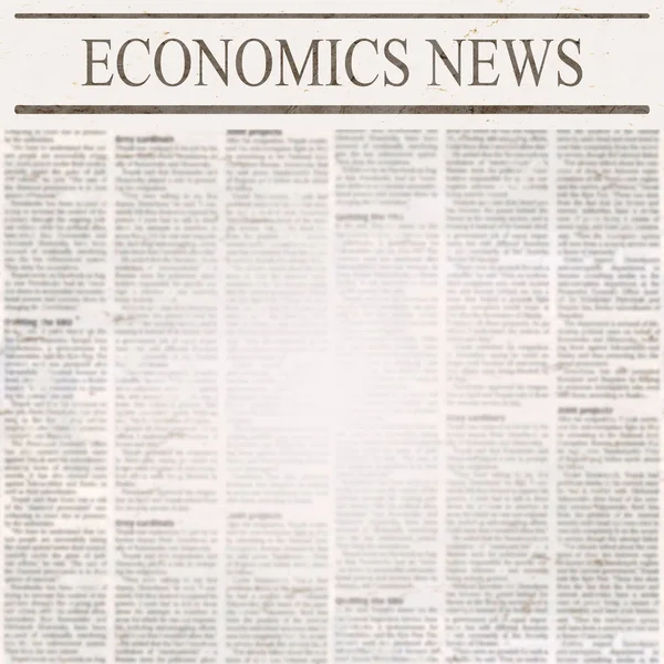 Periódico Con Titular Economics News Viejo Texto Ilegible Grunge Vintage —  Fotos de Stock