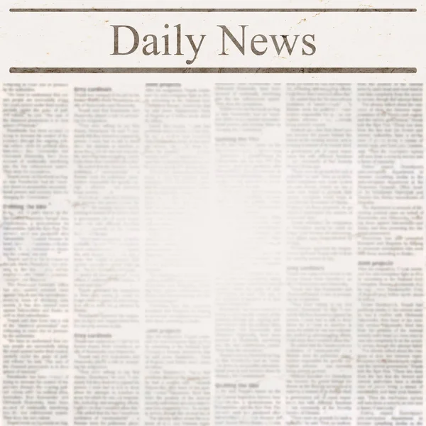 Daily News Newspaper Headline Old Unreadable Text Vintage Grunge Blurred — Stock Photo, Image