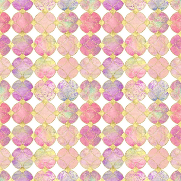 Acuarela Sin Costuras Colores Pastel Brillo Oro Textura Abstracta Acuarela — Foto de Stock