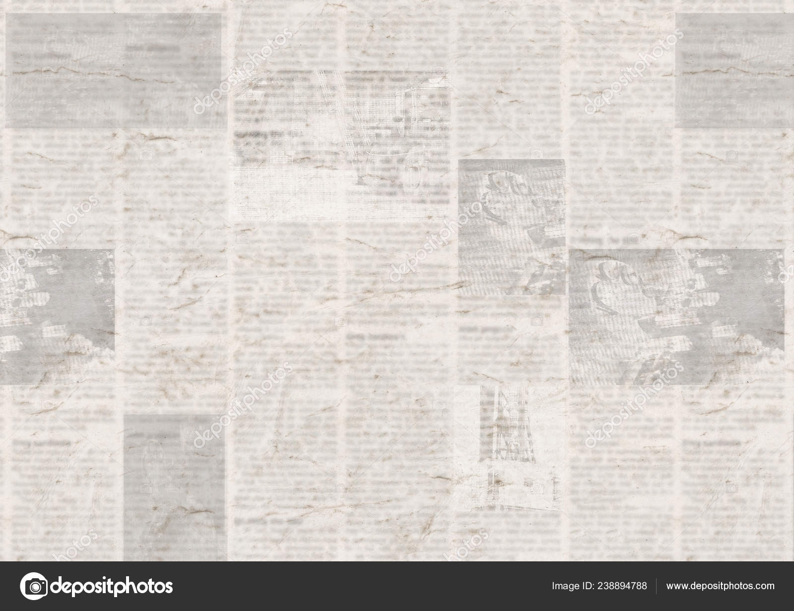 Newspaper paper grunge newsprint patchwork seamless pattern