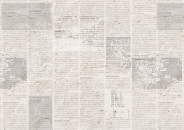 Periódico Con Texto Ilegible Grunge Vintage Borrosa Papel Noticias Textura — Foto de Stock