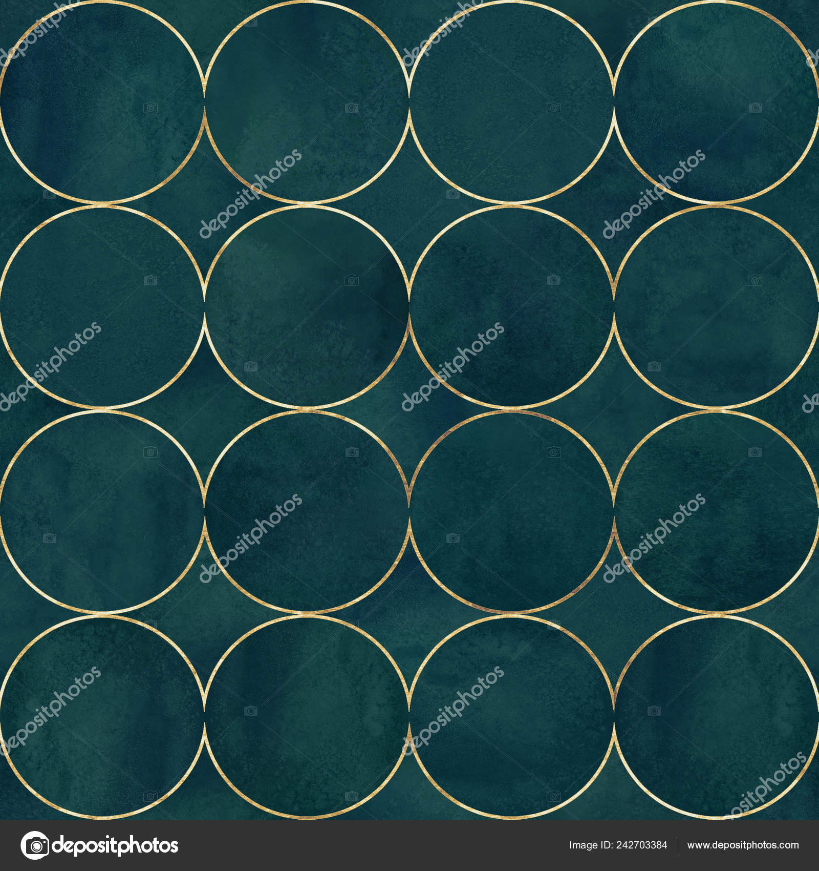 Abstract Watercolor Background Dark Teal Green Color Circles Watercolor Hand Royalty Free Photo Stock Image By C Olgaze 242703384