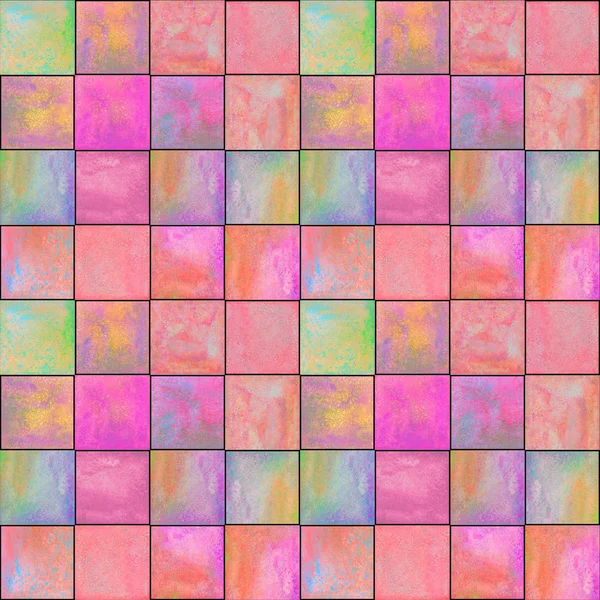 Modelul Geometric Abstract Fără Sudură Multicolor Roz Magenta Portocaliu Mână — Fotografie, imagine de stoc