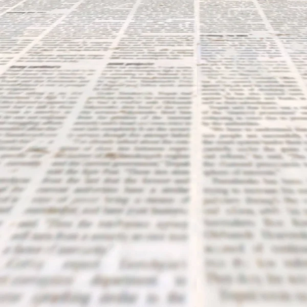 旧的不可读的文本的报纸纹理 复古模糊纸新闻广场背景 纹理页 灰色米色的床单 前顶视图 — 图库照片