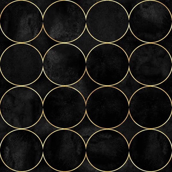 Анотація акварельного фону з чорними яскравими кольоровими колами — стокове фото