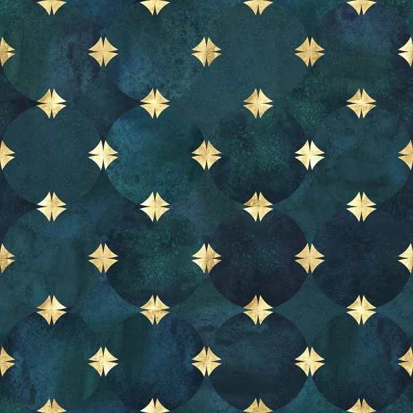 Abstrakter Aquarell-Hintergrund mit Farbkreisen. Aquarell handgezeichnete Luxus nahtlose Muster — Stockfoto