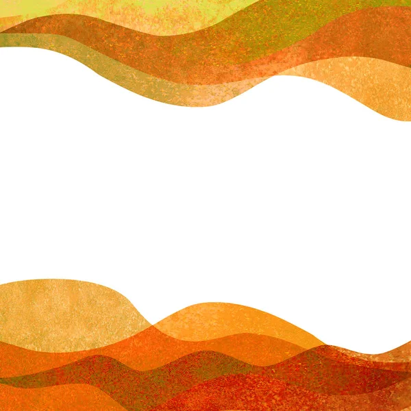 Podzimní pozadí. Akvarel průhledná oranžová barva ručně malované vlny ilustrace — Stock fotografie