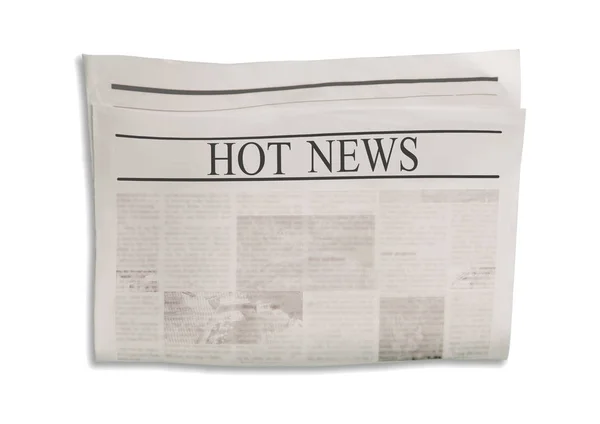 Mockup of Fake News newspaper blank with textured space for text, headline and images. — Stock Photo, Image