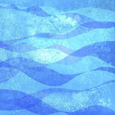 Soyut suluboya şeffaf deniz okyanusu mavi teal turkuaz renkli dalga arka plan
